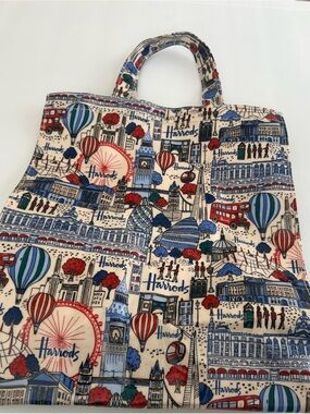 Harrods Vintage Vinyl Coated Tote